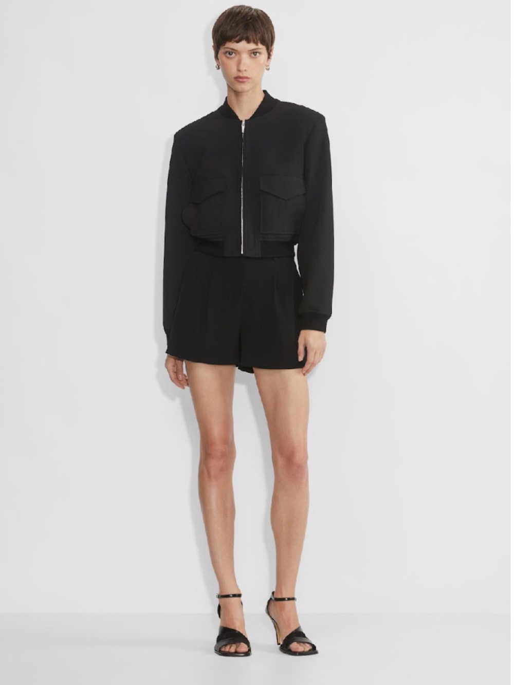 Aritzia Baboon Pleated Mini Short Crepe